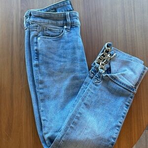 White House Black Market Jeans with Chain Detail